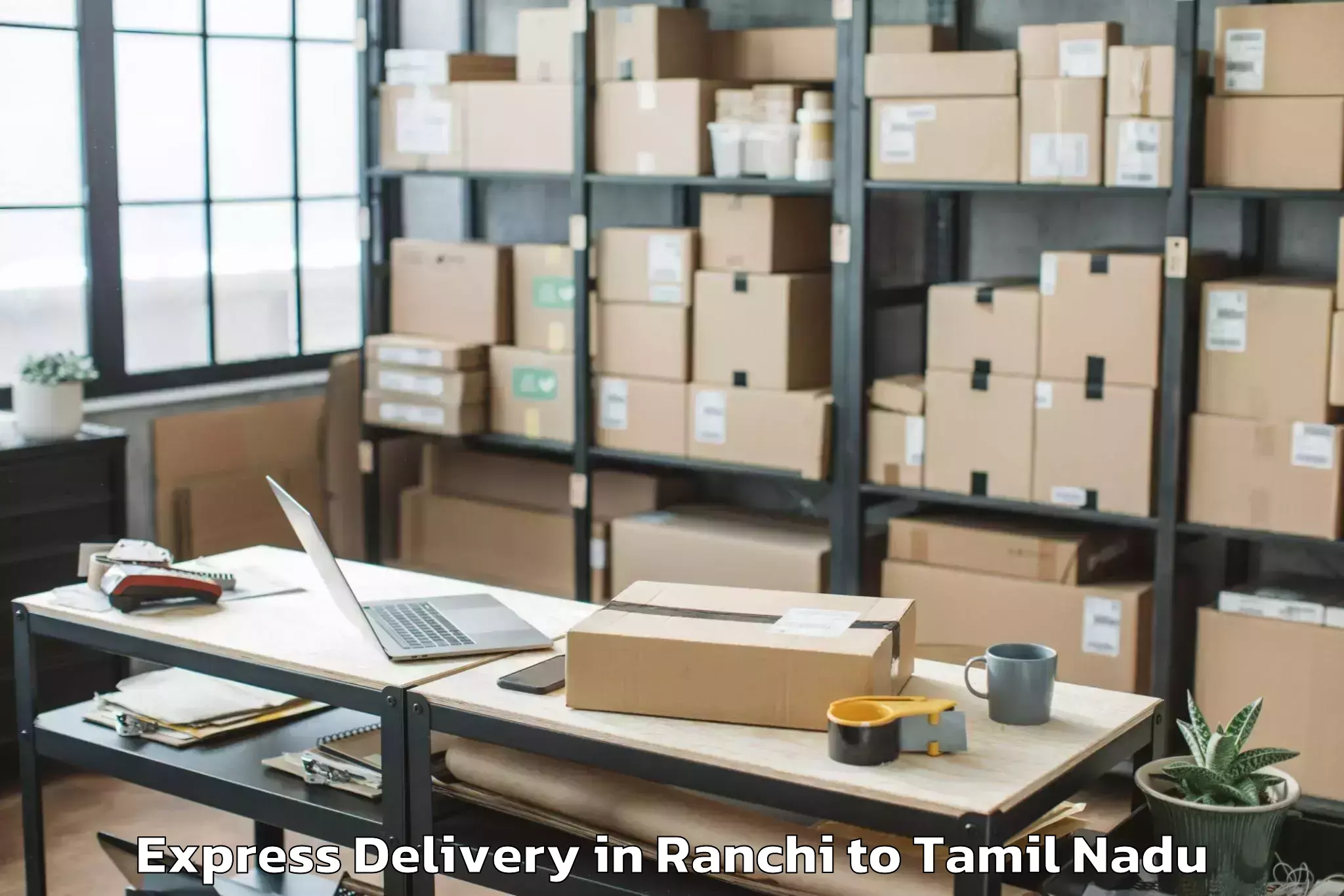 Book Ranchi to Vskvalasai Dindigul Dist Express Delivery